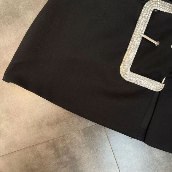 NWT 2022 BUCKLE RHINESTONE BELT MINI SKIRT BLOGGERS FAVORITE 😍 ♥️ - Picture 11 of 13